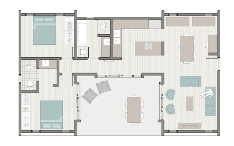 The CHALET 2 Bed Large Ground Floor