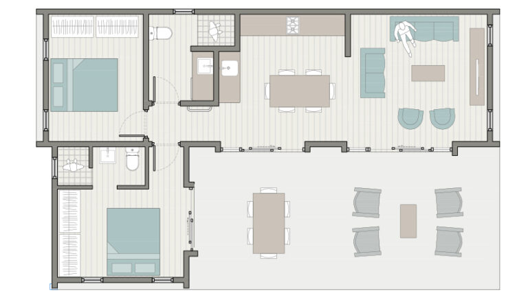 The CHALET 2 Bed Small Ground Floor