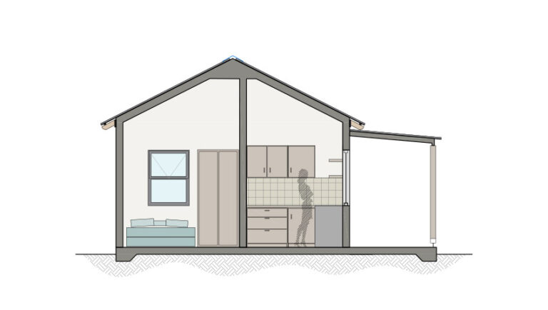 The SHACK 2 Bed Large Short Section